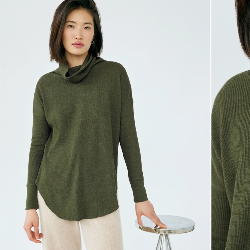 Aritzia Thermal cowl-neck, long-sleeve shirt